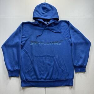 Vintage Spalding Boxing Hoodie Men’s S Blue Logo Sportswear Retro 80s